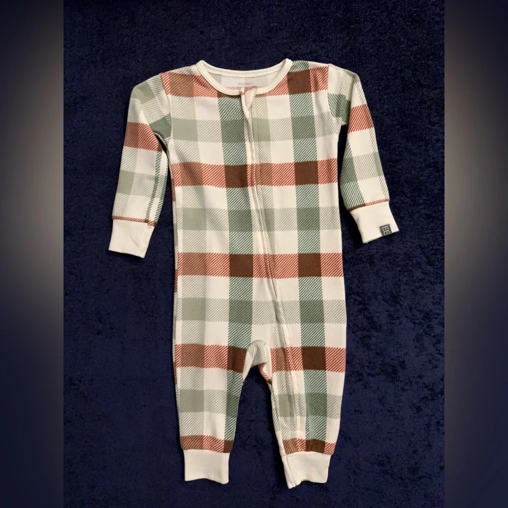 Kids Pajama Bottoms - Plaid and Winter Print 2 Piece Set